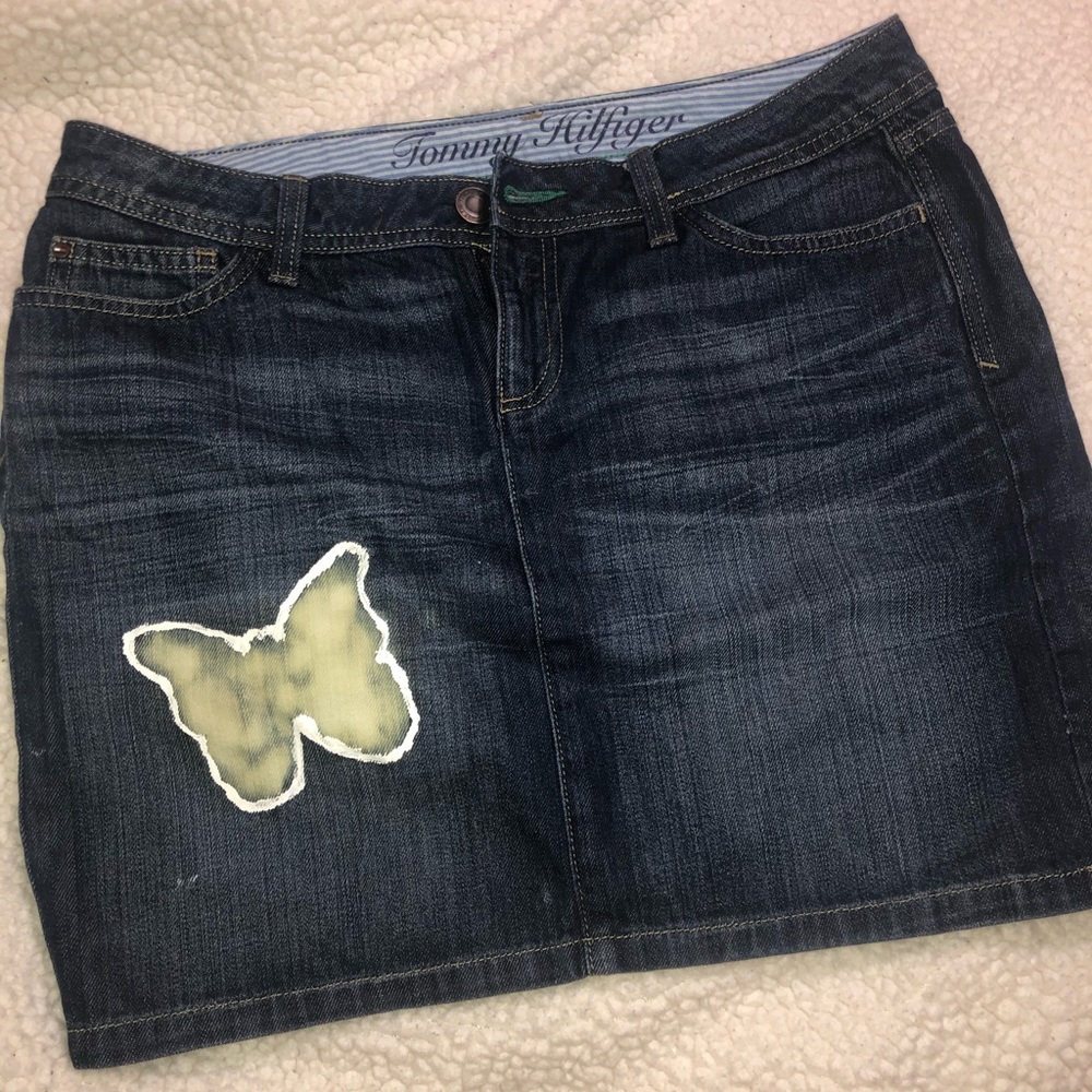 Tommy Hilfiger Butterfly Denim Mini Skirt